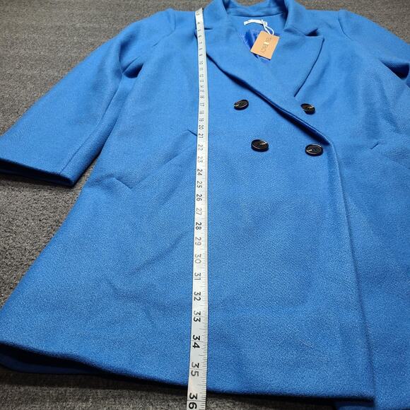 Tendency Coat Womens Medium Double Breasted Long Lined Classic Peacoat EU 40 - Picture 2 of 7
